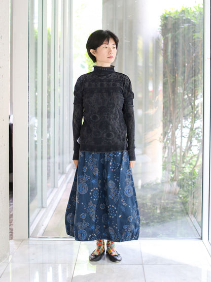 M. & Kyoko Reversible Woven Pullover - Light Grey (1522)