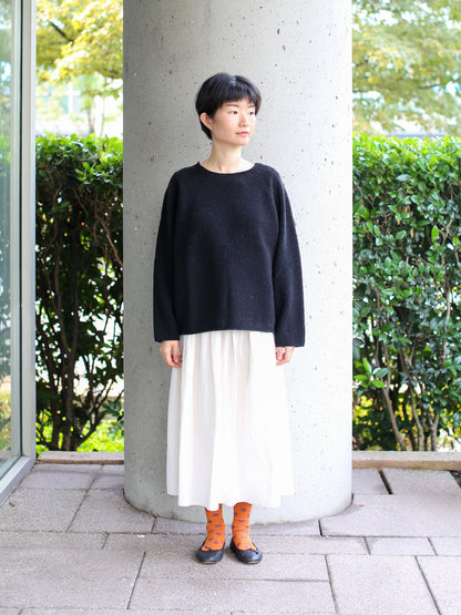 evam eva Renew Wool Raglan Pullover - Charcoal