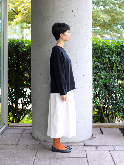 evam eva Renew Wool Raglan Pullover - Charcoal