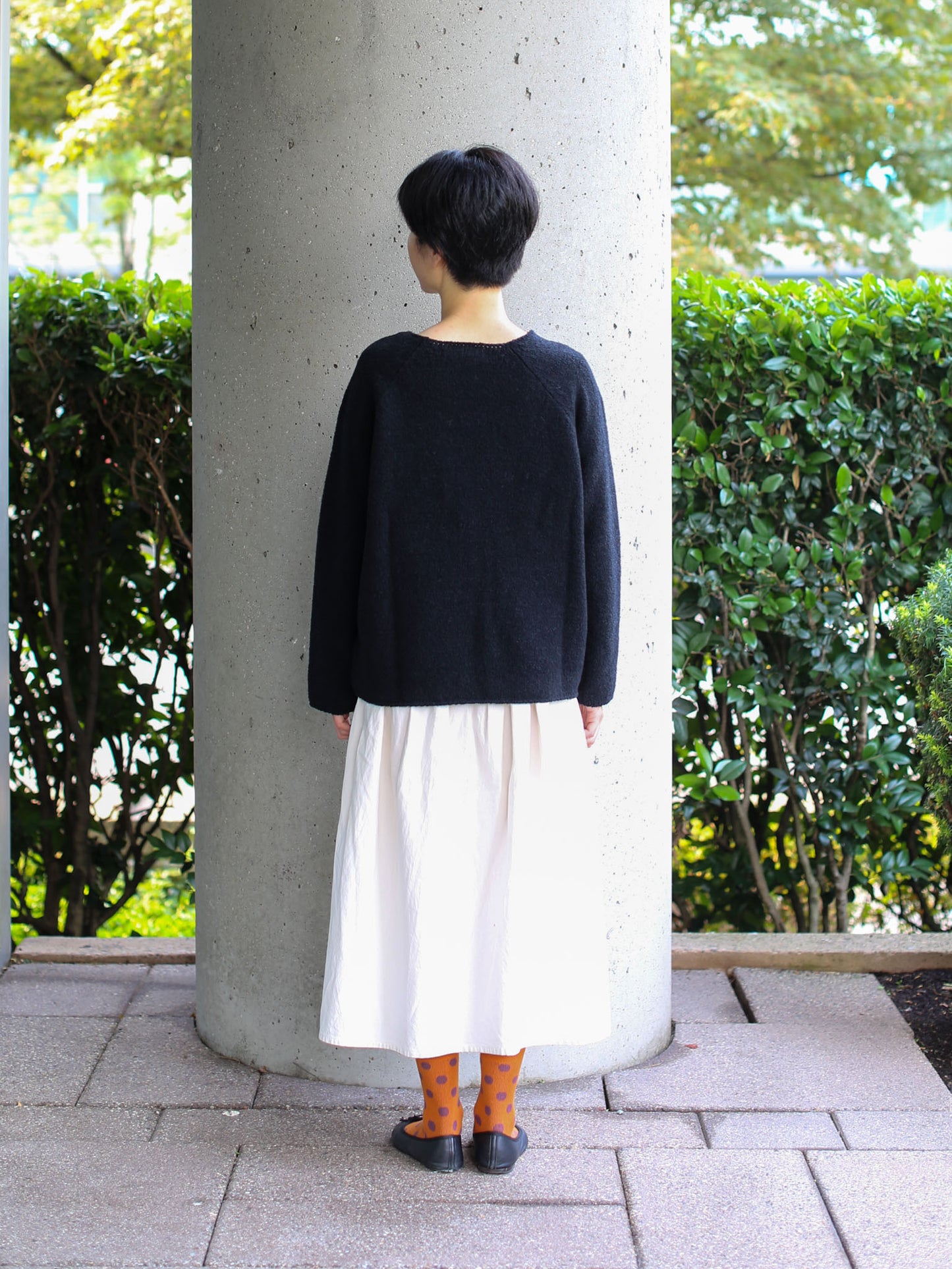 evam eva Renew Wool Raglan Pullover - Charcoal