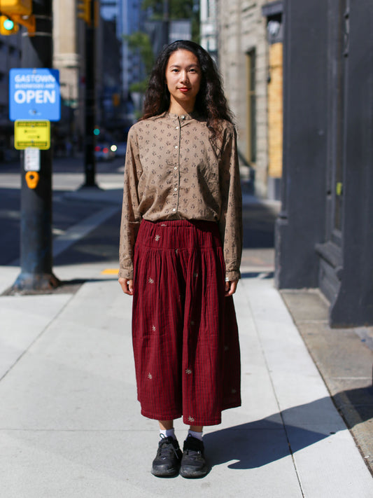 Bsbee Manti Skirt- Combs Cherry