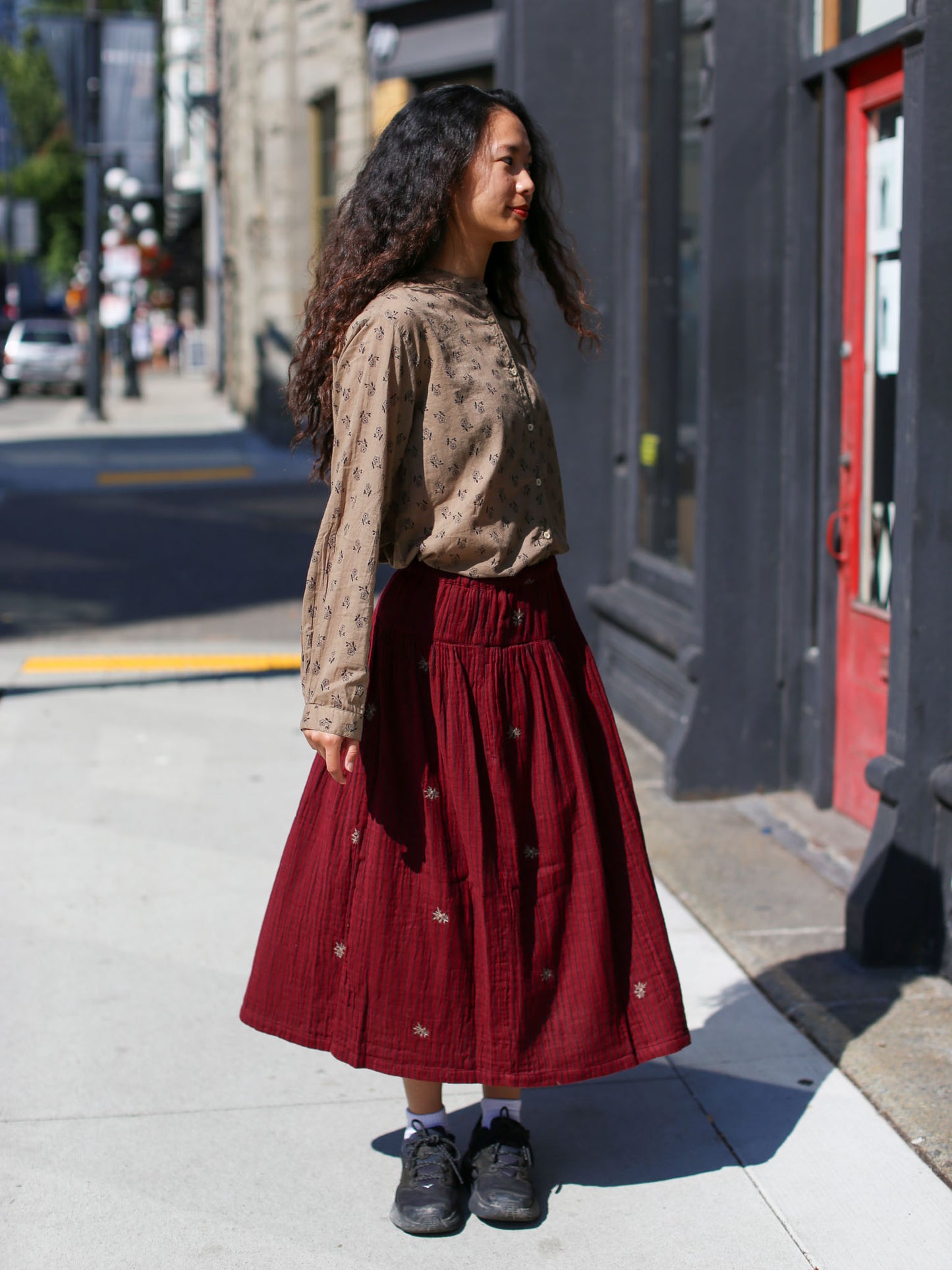 Bsbee Manti Skirt- Combs Cherry