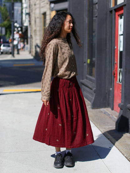 Bsbee Manti Skirt- Combs Cherry