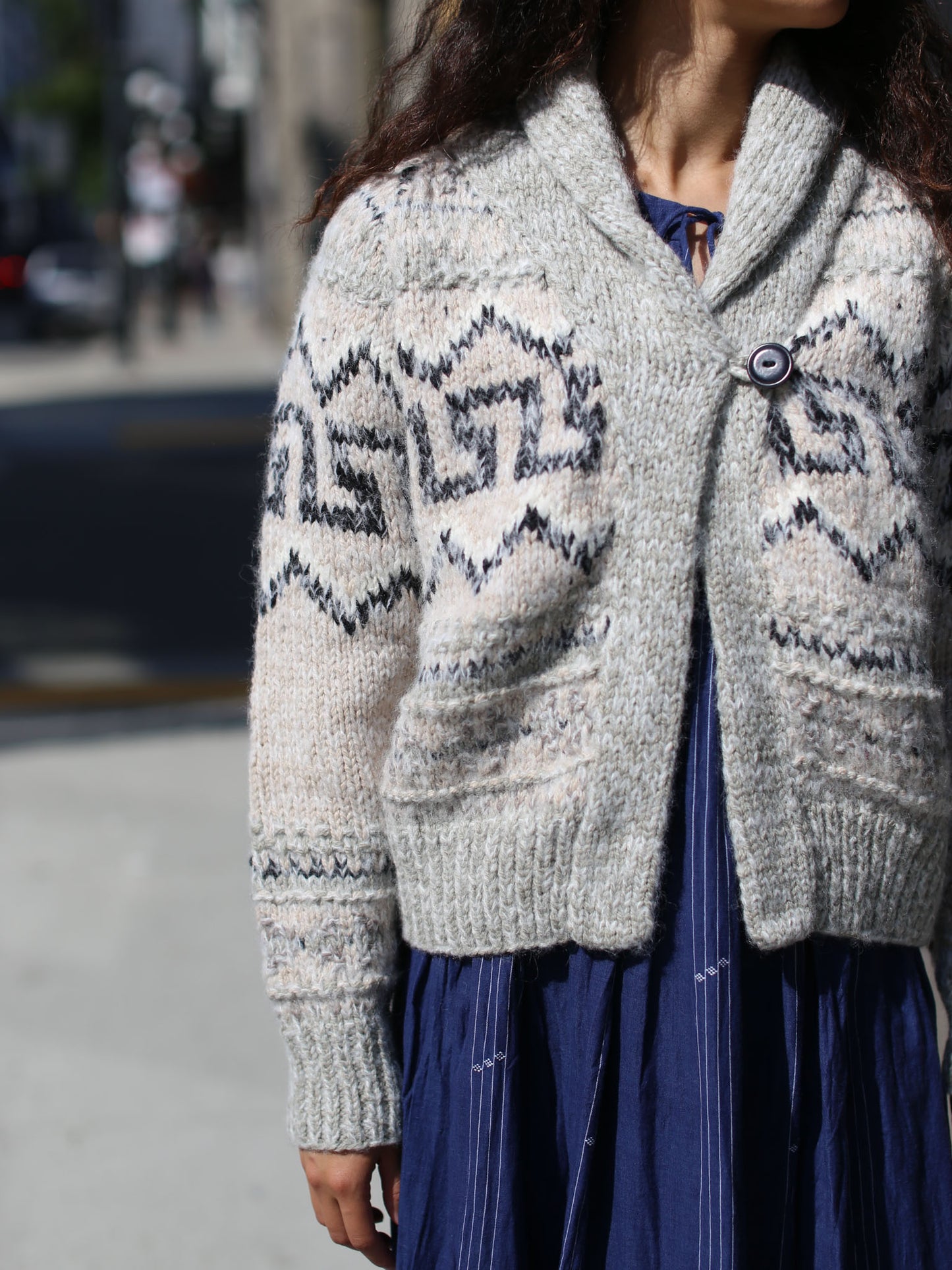 Bsbee Dublin Hand-knitted Cardigan - Grey