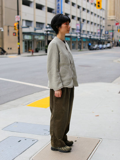 Danton Corduroy Cropped Easy Pants - Olive
