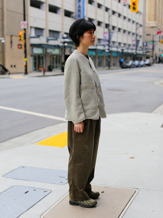 Danton Corduroy Cropped Easy Pants - Olive