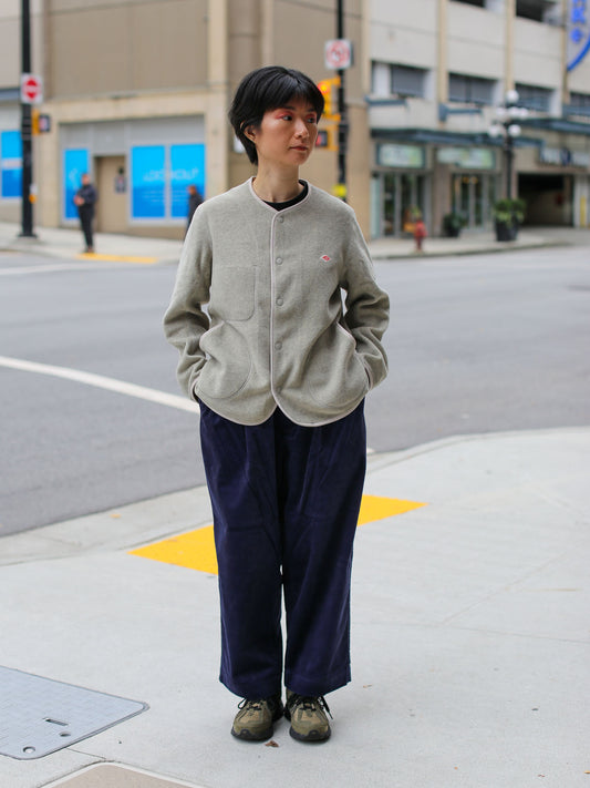 Danton Corduroy Cropped Easy Pants - Blue