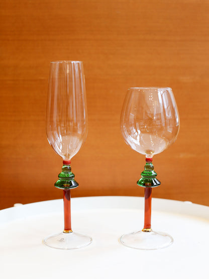 ICHENDORF Milano Christmas Tree Wine Glass / Champagne Flute [2025 Holiday Collection]