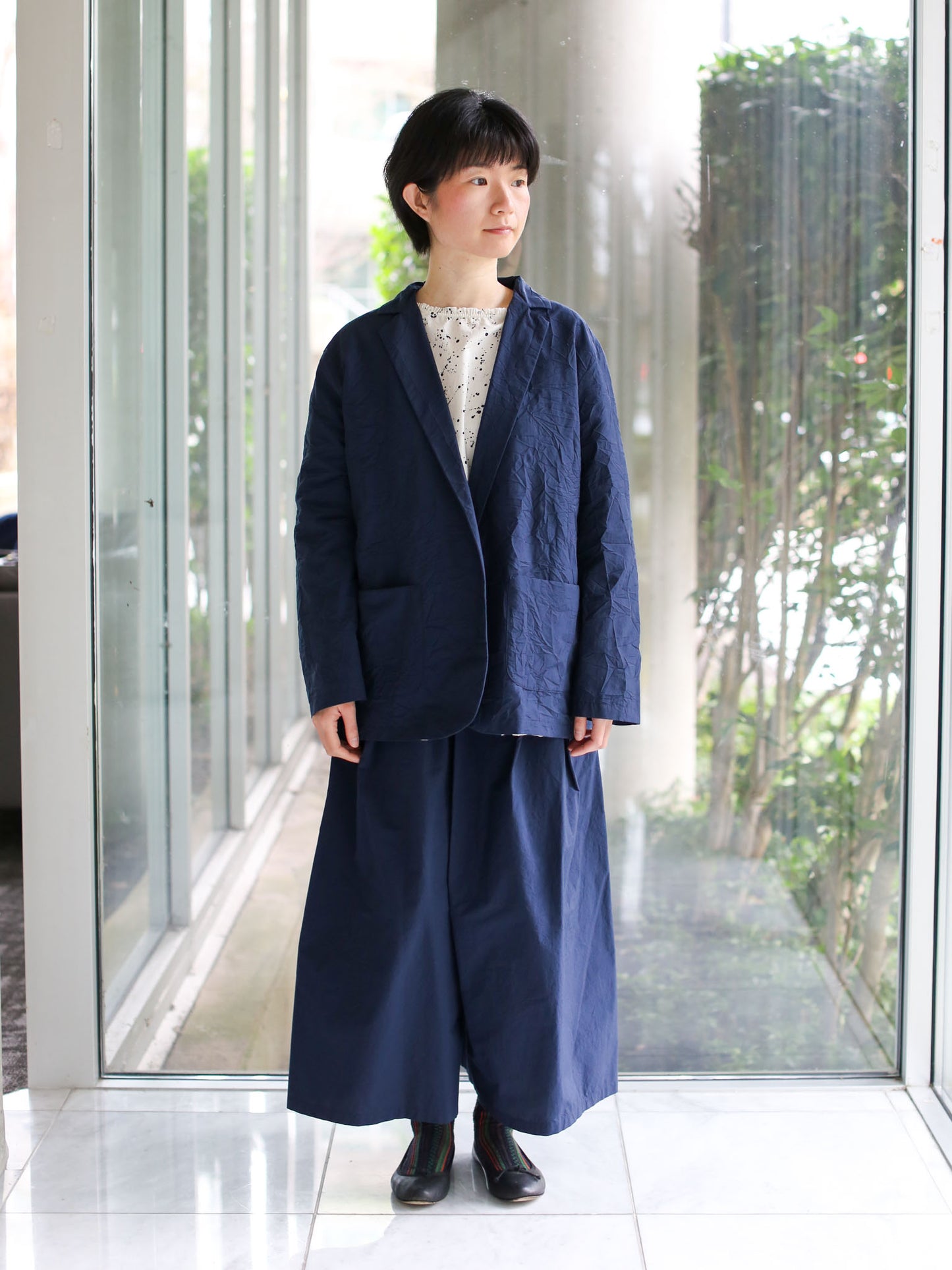 Apuntob Crinkled Jacket - Abisso