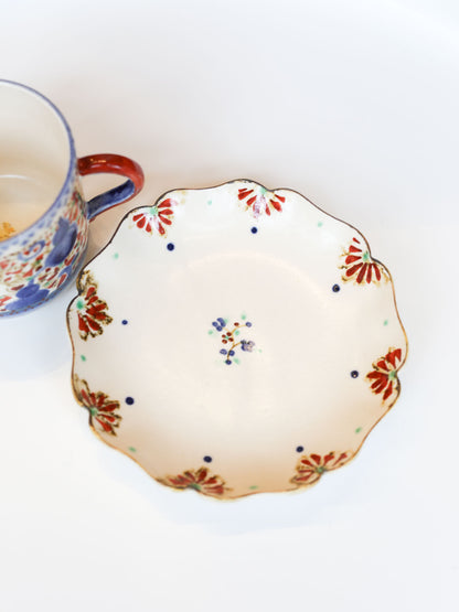 Kuroji Iroe Cup & Saucer by Misao Yajima - A