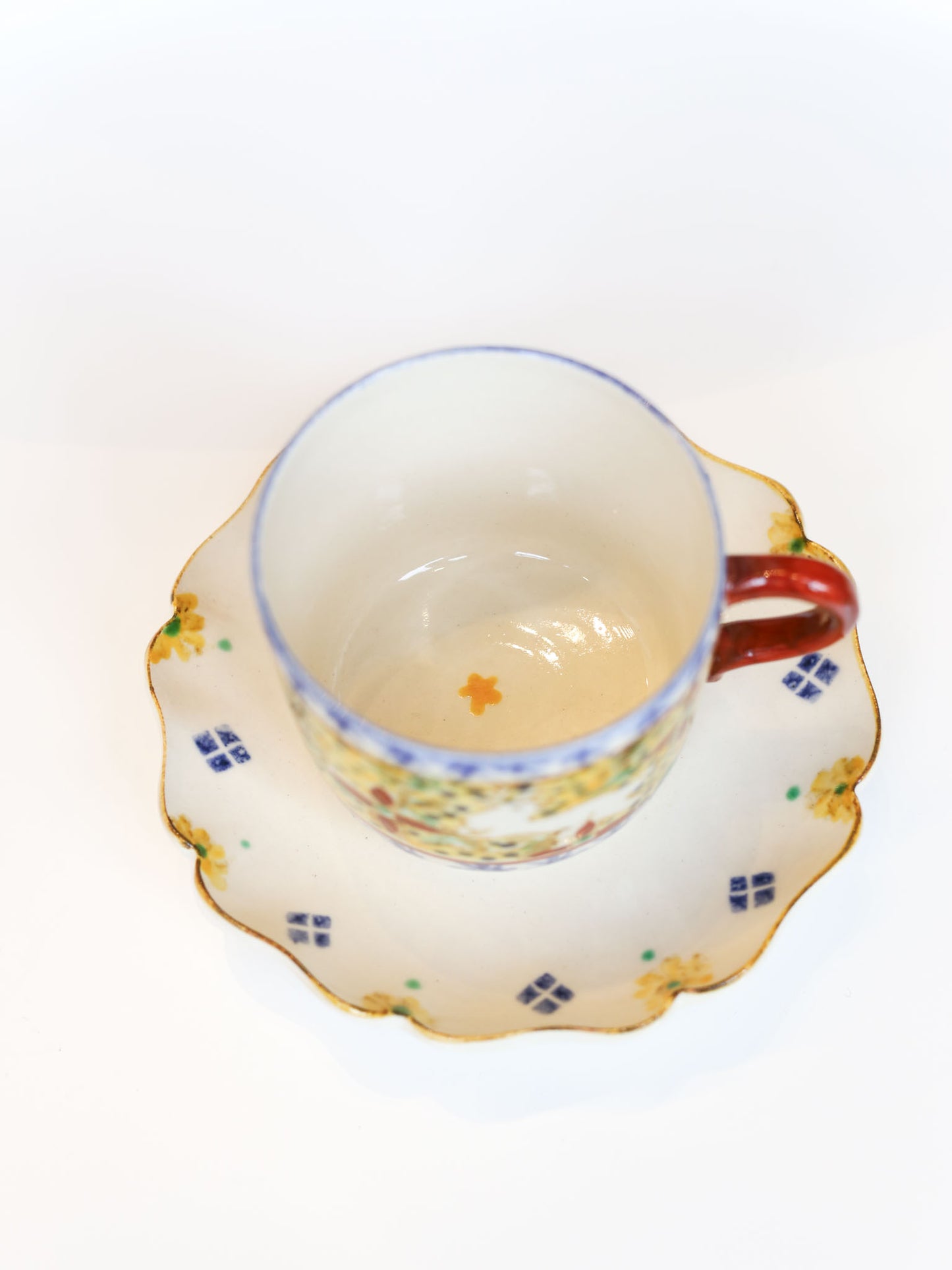Kuroji Iroe Cup & Saucer by Misao Yajima - E