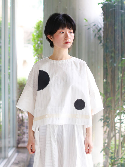 Francesca Marchisio Revcarre Stripe Top - Mixed Stripe Black