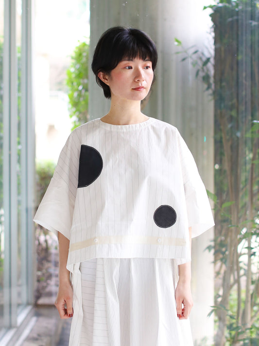 Francesca Marchisio Revcarre Stripe Top - Mixed Stripe Black