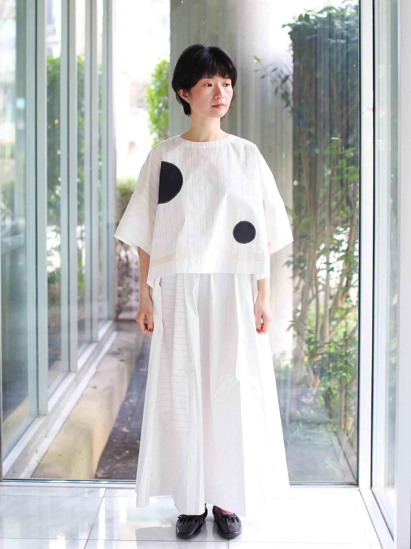 Francesca Marchisio Revcarre Stripe Top - Mixed Stripe Black