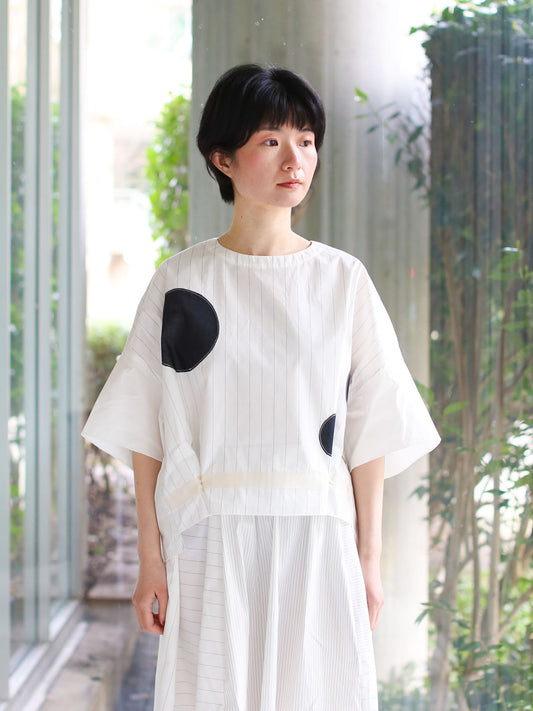 Francesca Marchisio Revcarre Stripe Top - Mixed Stripe Black