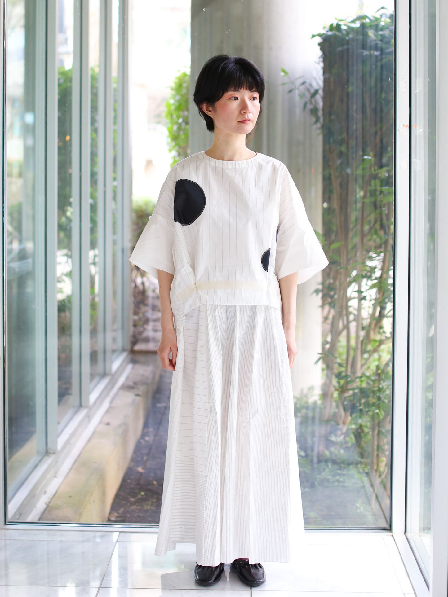 Francesca Marchisio Revcarre Stripe Top - Mixed Stripe Black