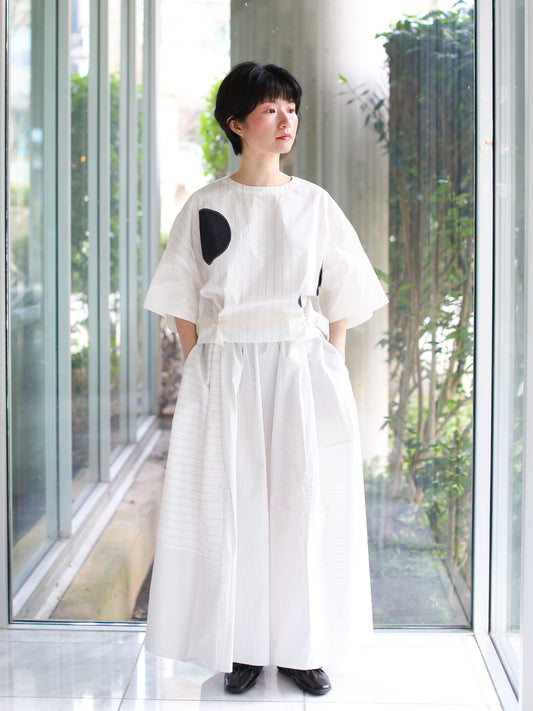 Francesca Marchisio Arrow Stripe Skirt - Black Stripe