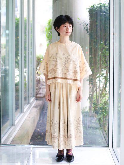 Francesca Marchisio Revcarre Printed Top - Butter Herbarium Print