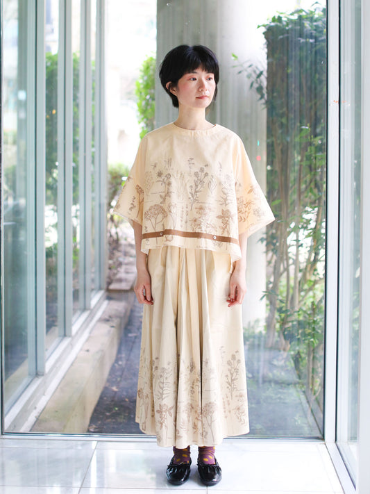 Francesca Marchisio Revcarre Printed Top - Butter Herbarium Print