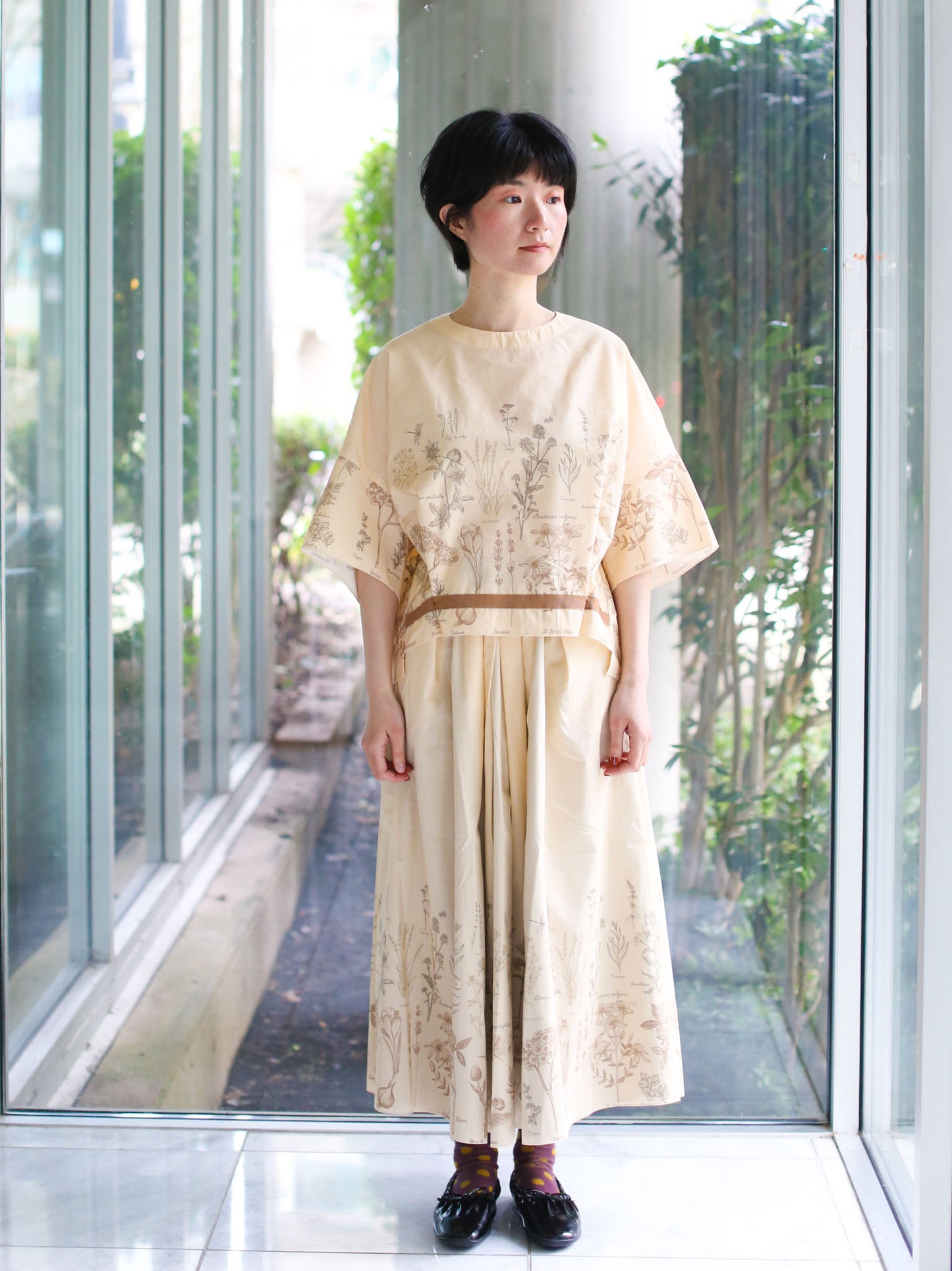 Francesca Marchisio Revcarre Skirt - Butter Herbarium Print