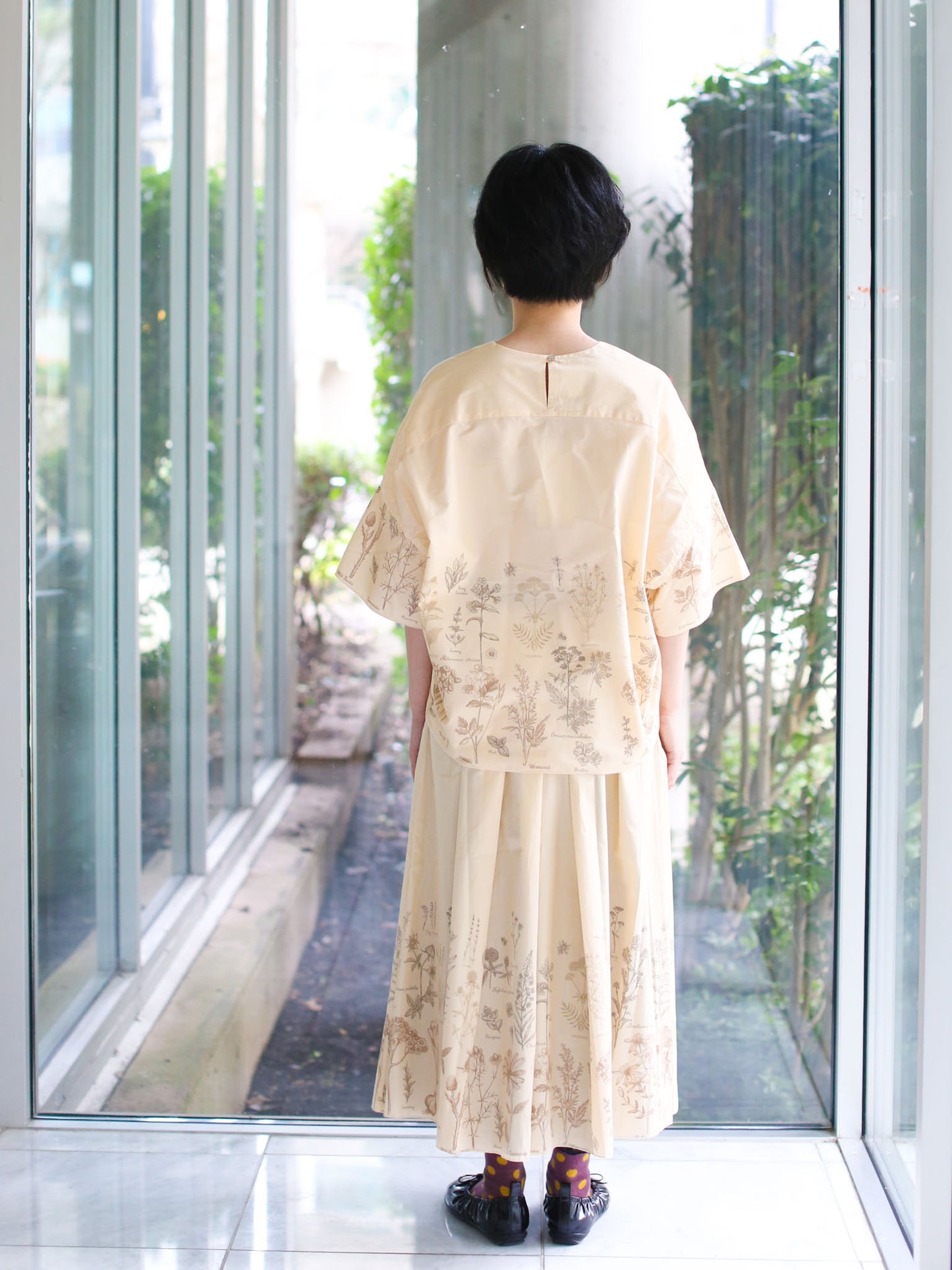 Francesca Marchisio Revcarre Printed Top - Butter Herbarium Print