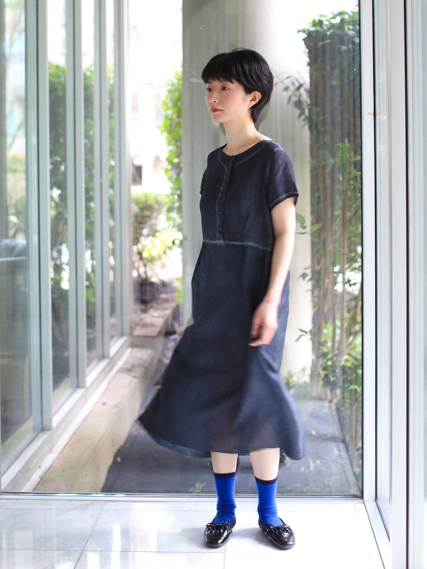 Aequamente Cold-dye Silk Dress - Abisso 26128