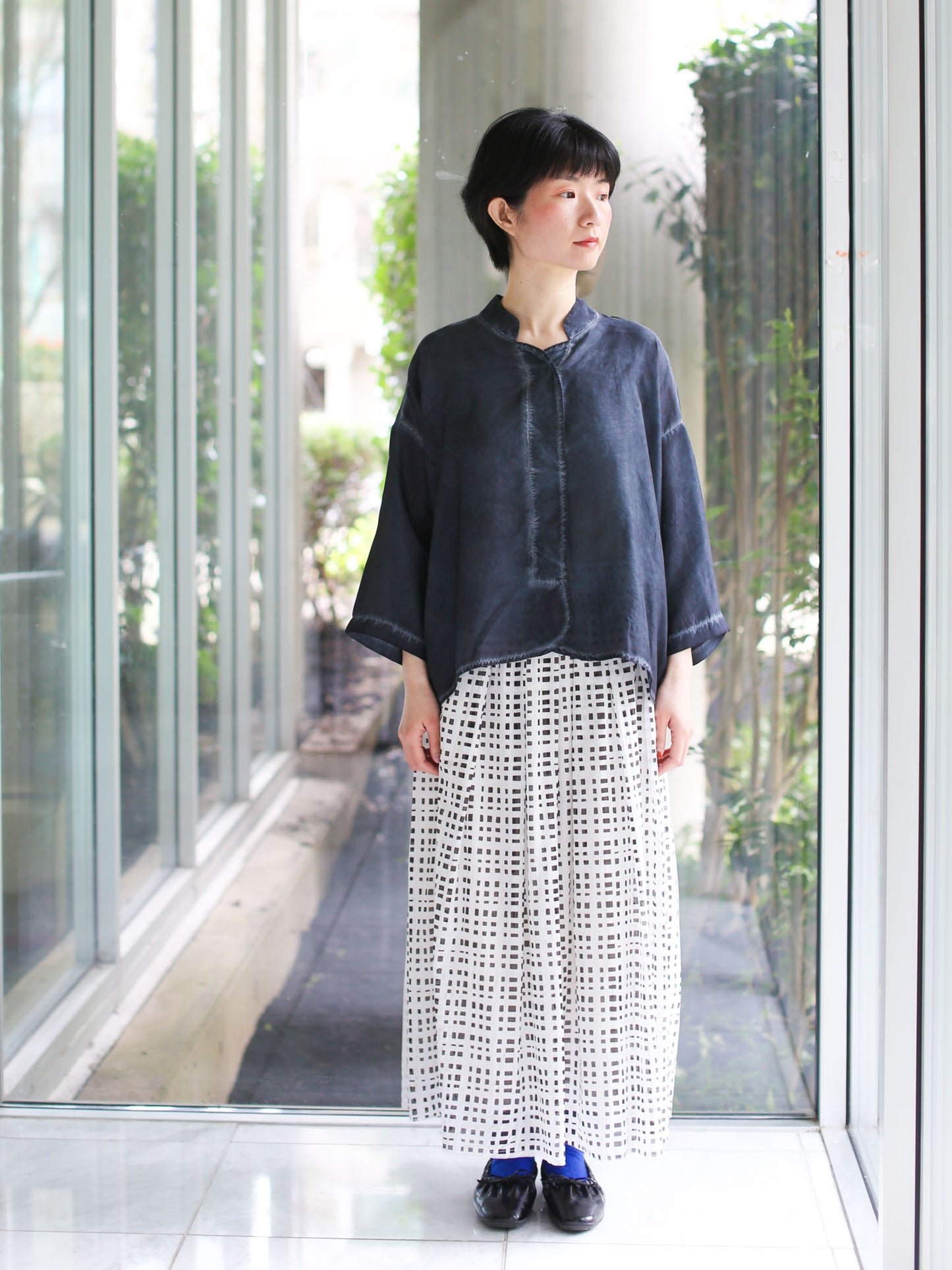 Aequamente Cold-dye Silk Pullover - Abisso 26127