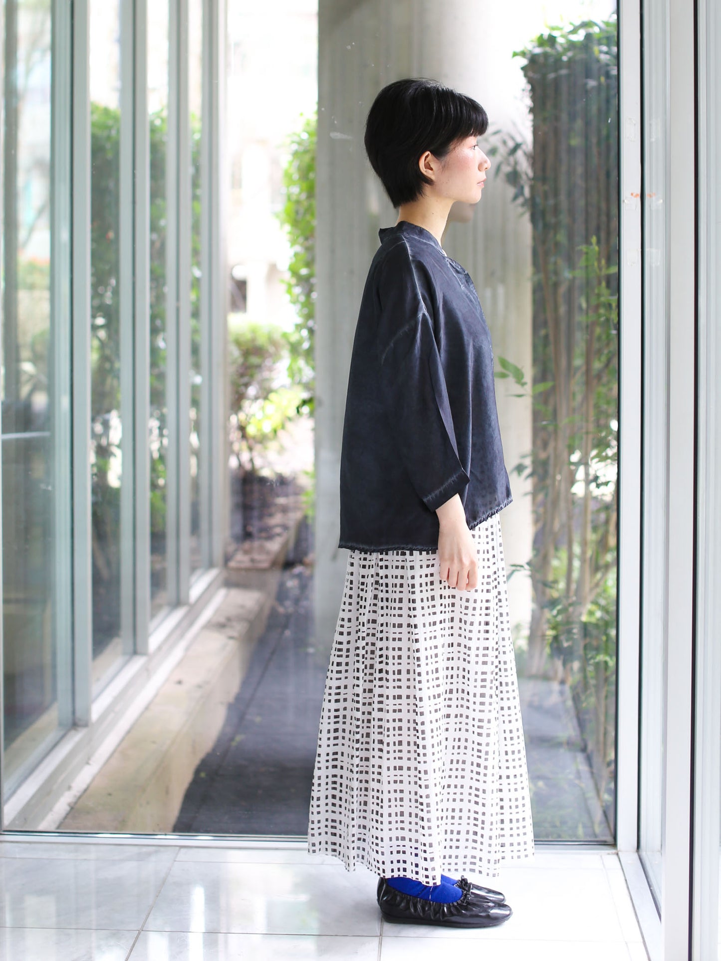 Aequamente Cold-dye Silk Pullover - Abisso 26127