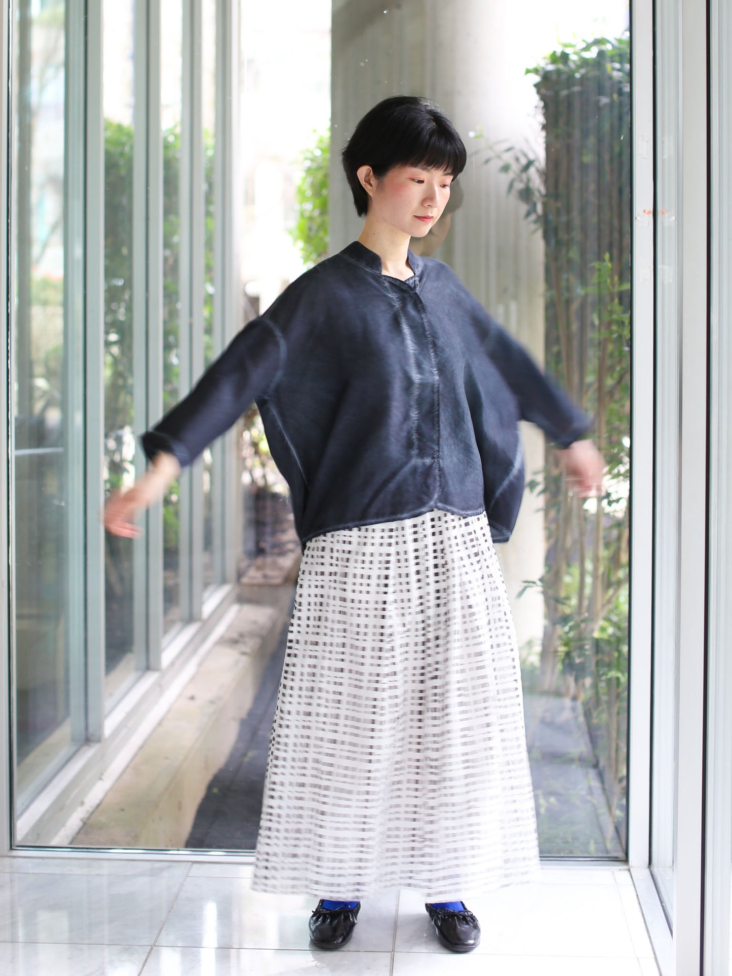 Aequamente Cold-dye Silk Pullover - Abisso 26127