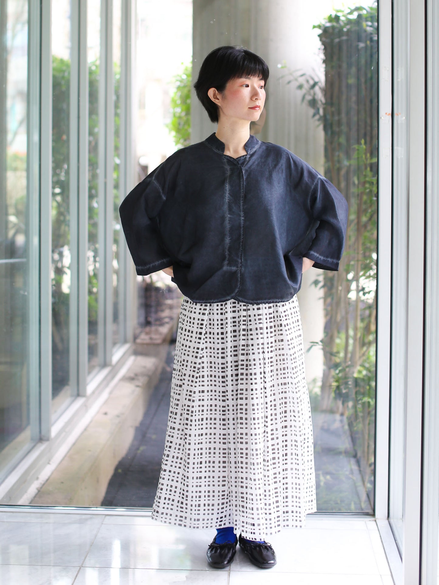 Aequamente Cold-dye Silk Pullover - Abisso 26127