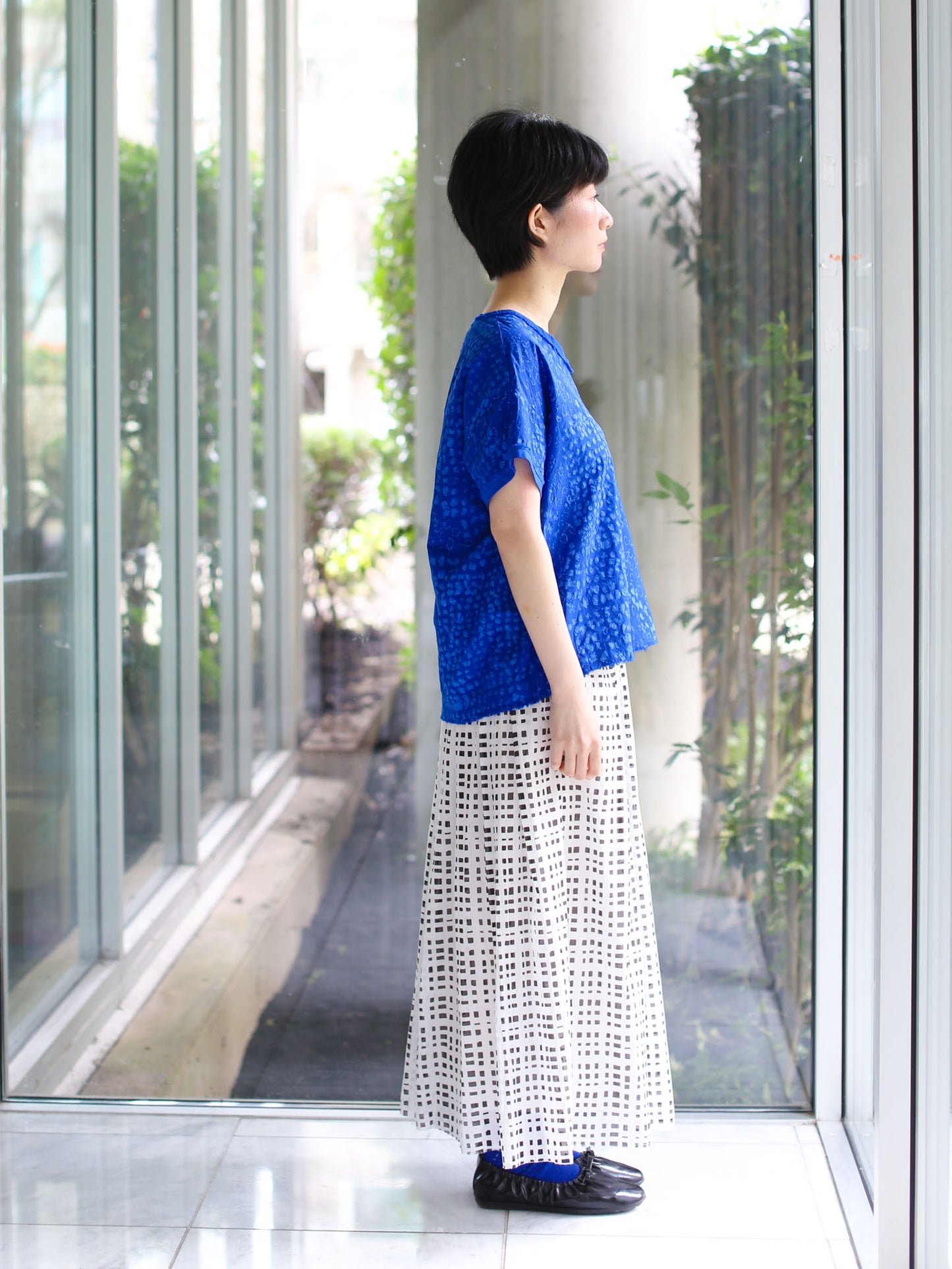 Aequamente Dot Pattern Shirt - Blue 26130