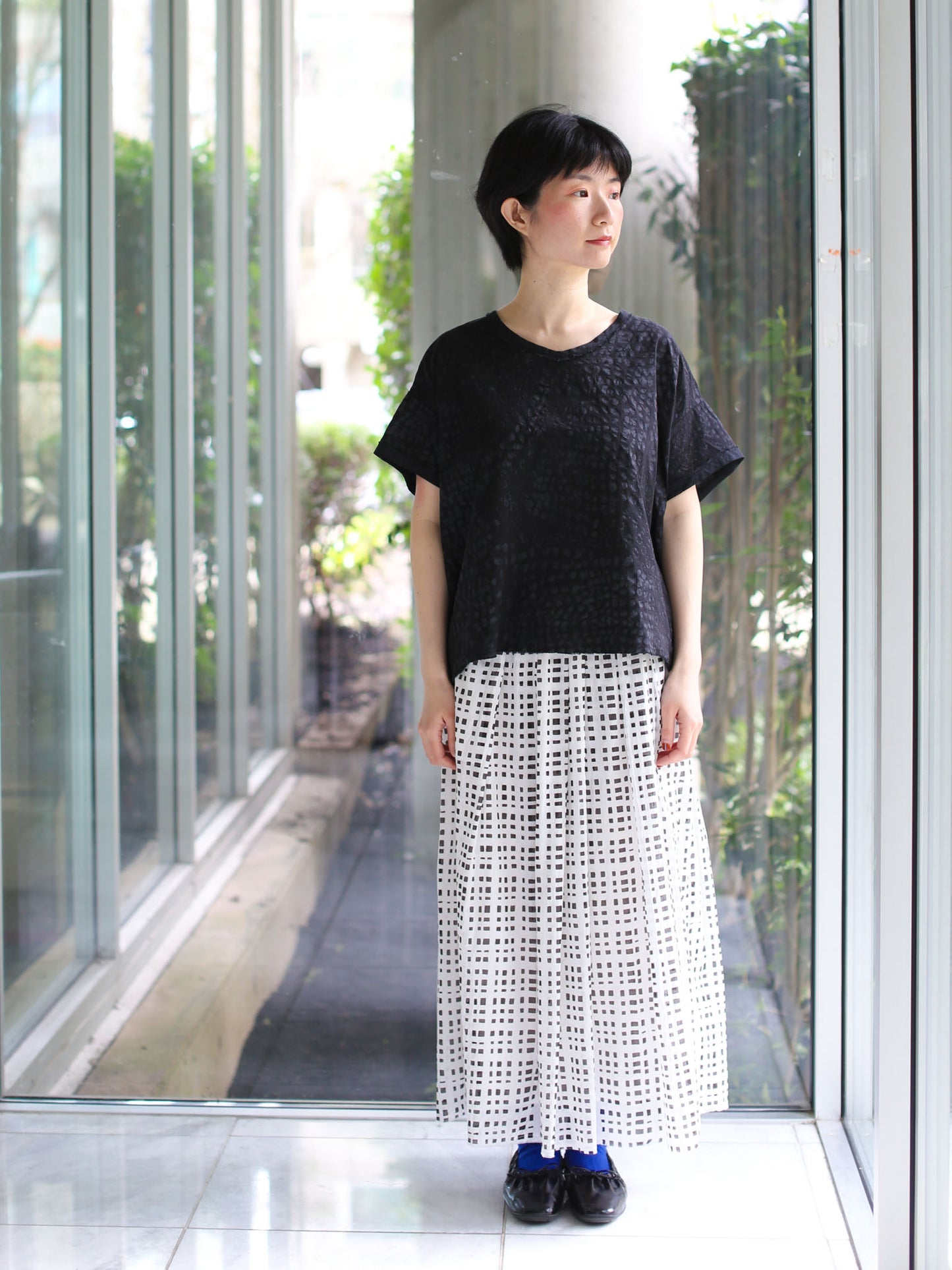 Aequamente Dot Pattern Shirt - Black 26130