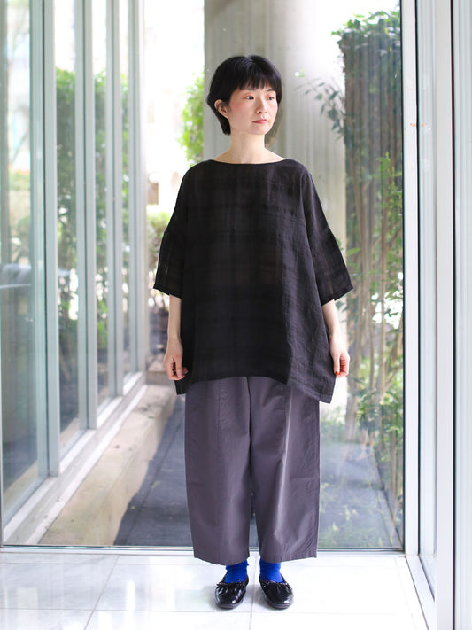 evam eva Linen Pullover - Black