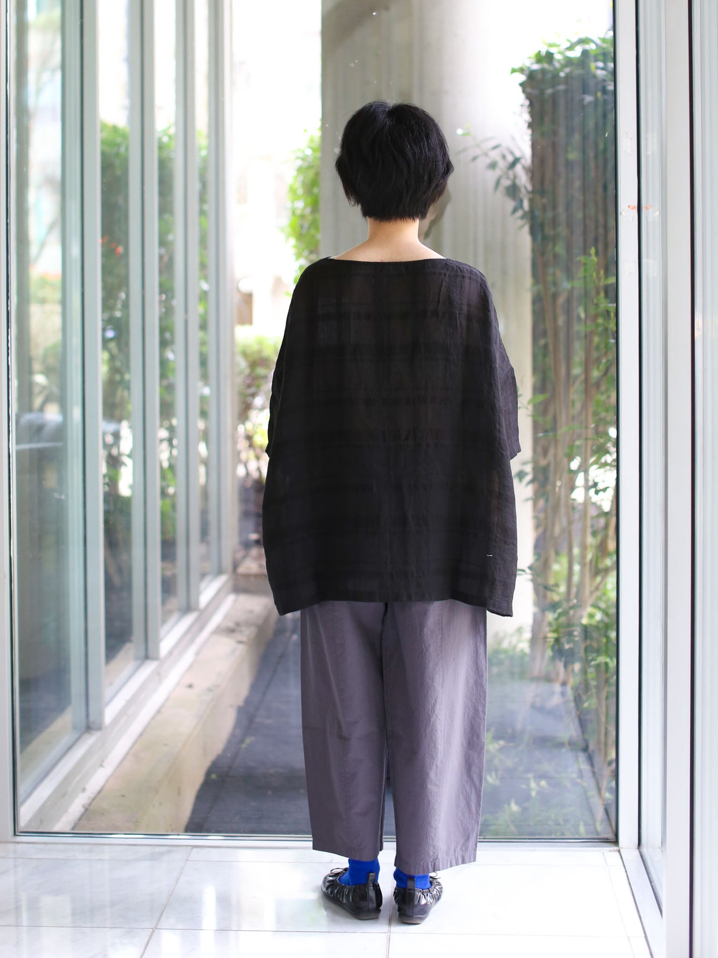 evam eva Linen Pullover - Black