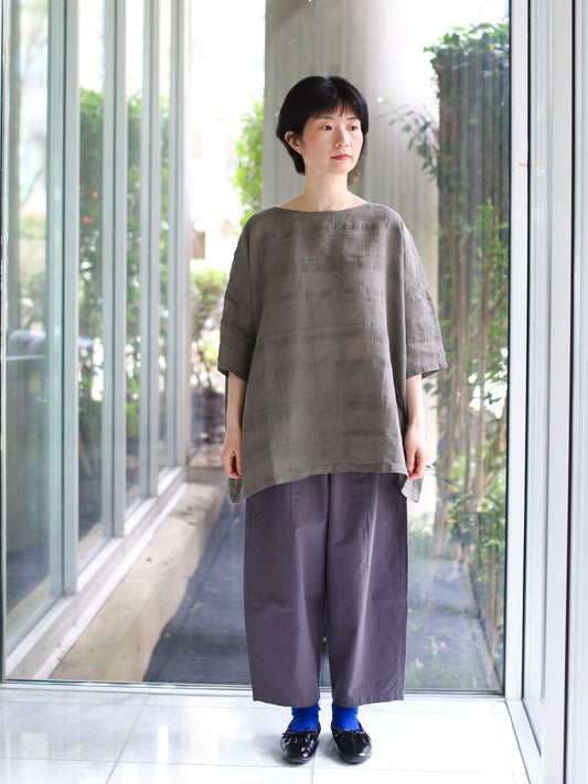 evam eva Linen Pullover - Moss Gray