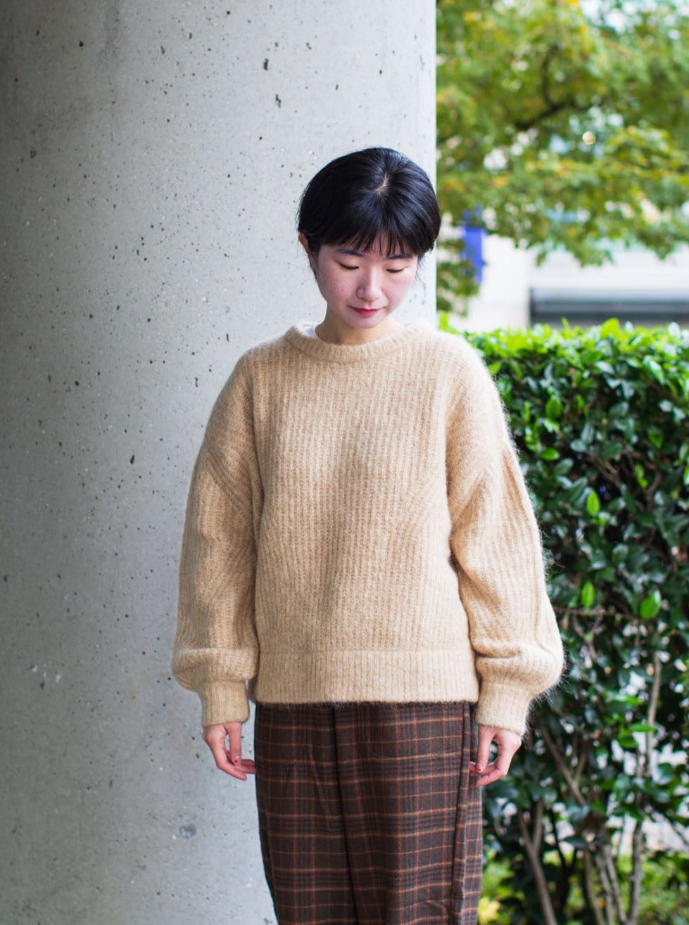 [50% off] 7115 by Szeki Brushed Airy Pullover - Beige