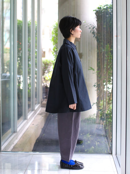 evam eva Cotton/Hemp Short Coat - Black