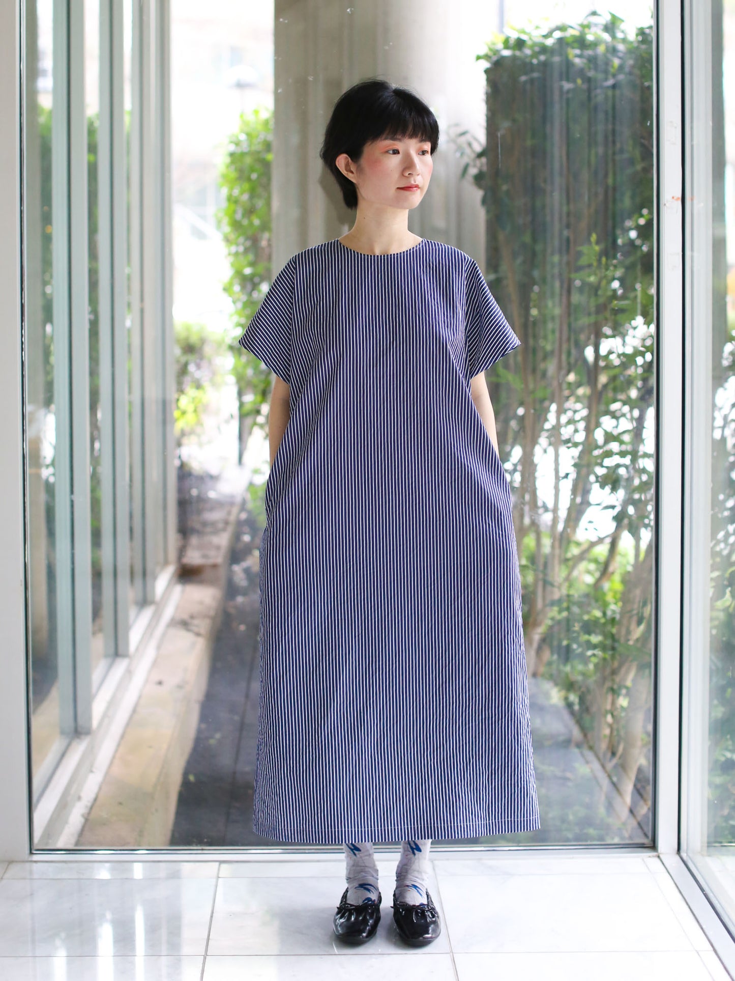 Nicholson & Nicholson Eve-CC Dress - Navy Stripe