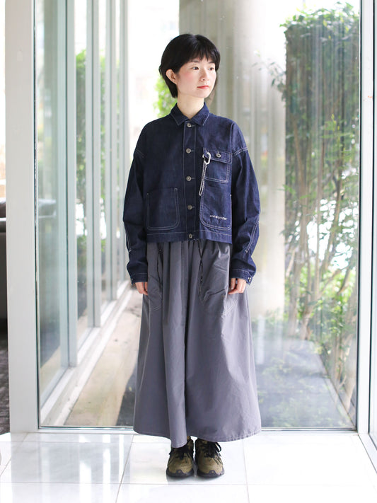 And Wander Dry Easy Denim Cropped Shirt