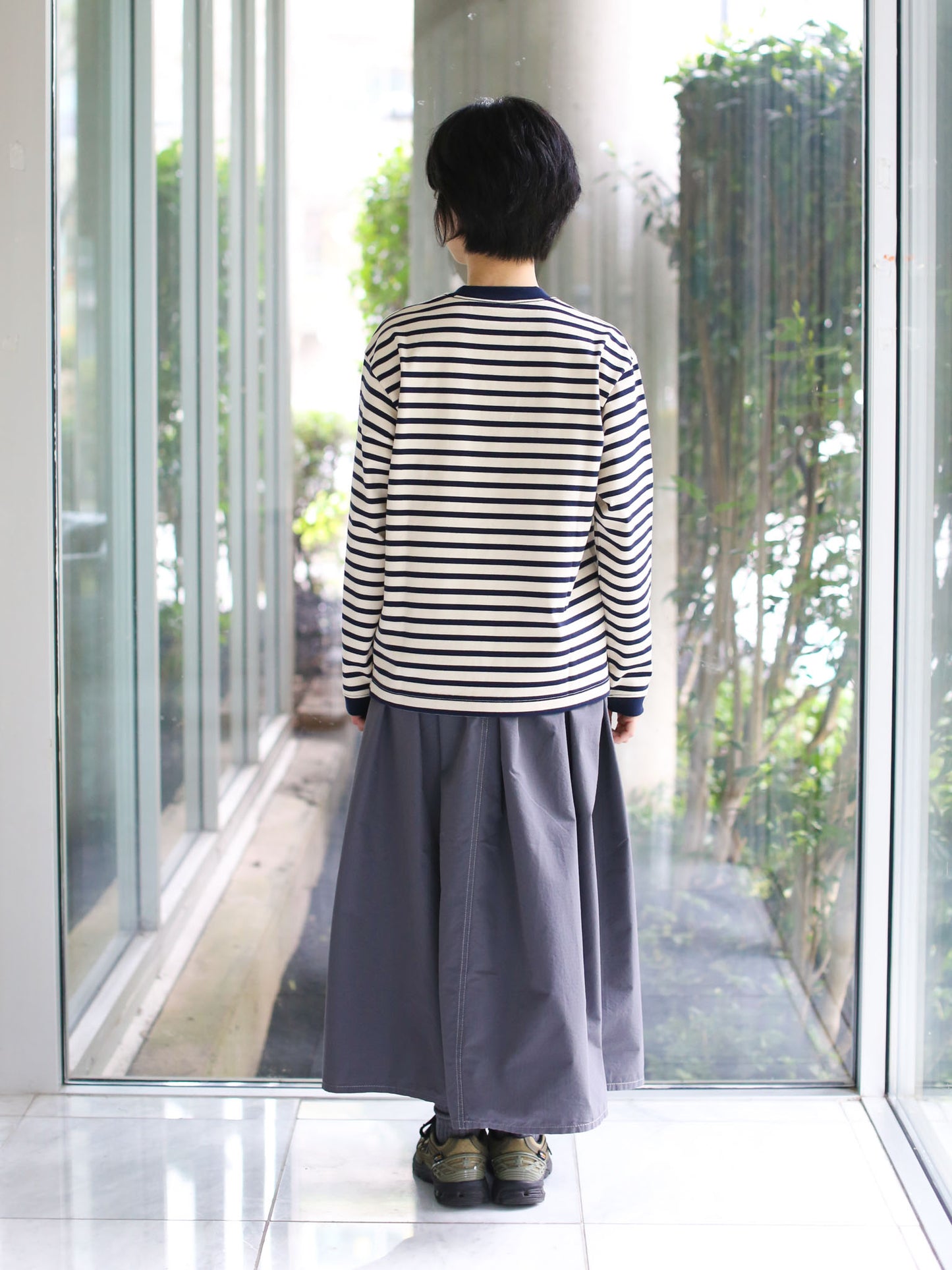 And Wander Stripe Long-sleeve Pullover Shirt