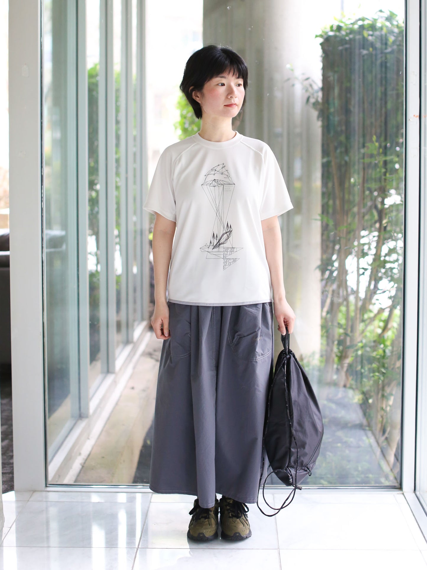 And Wander Crsip Rip Drawstring Bag - Black