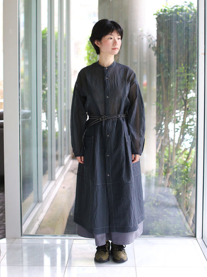 And Wander Sheer Ripstop Dress/Jacket - Charcoal