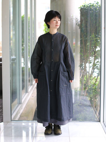 And Wander Sheer Ripstop Dress/Jacket - Charcoal