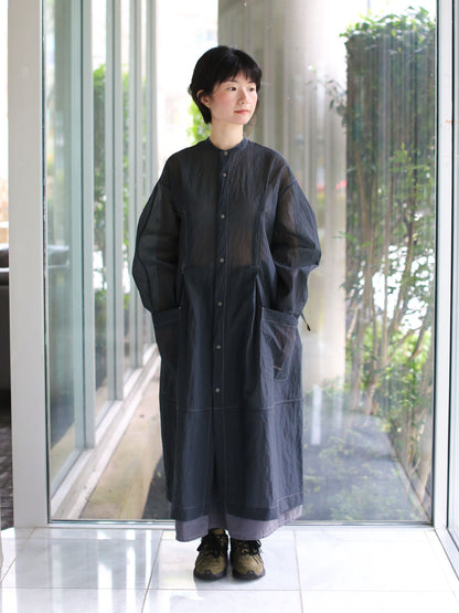 And Wander Sheer Ripstop Dress/Jacket - Charcoal