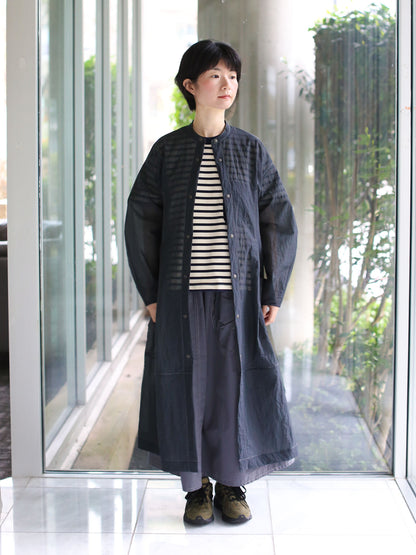 And Wander Sheer Ripstop Dress/Jacket - Charcoal