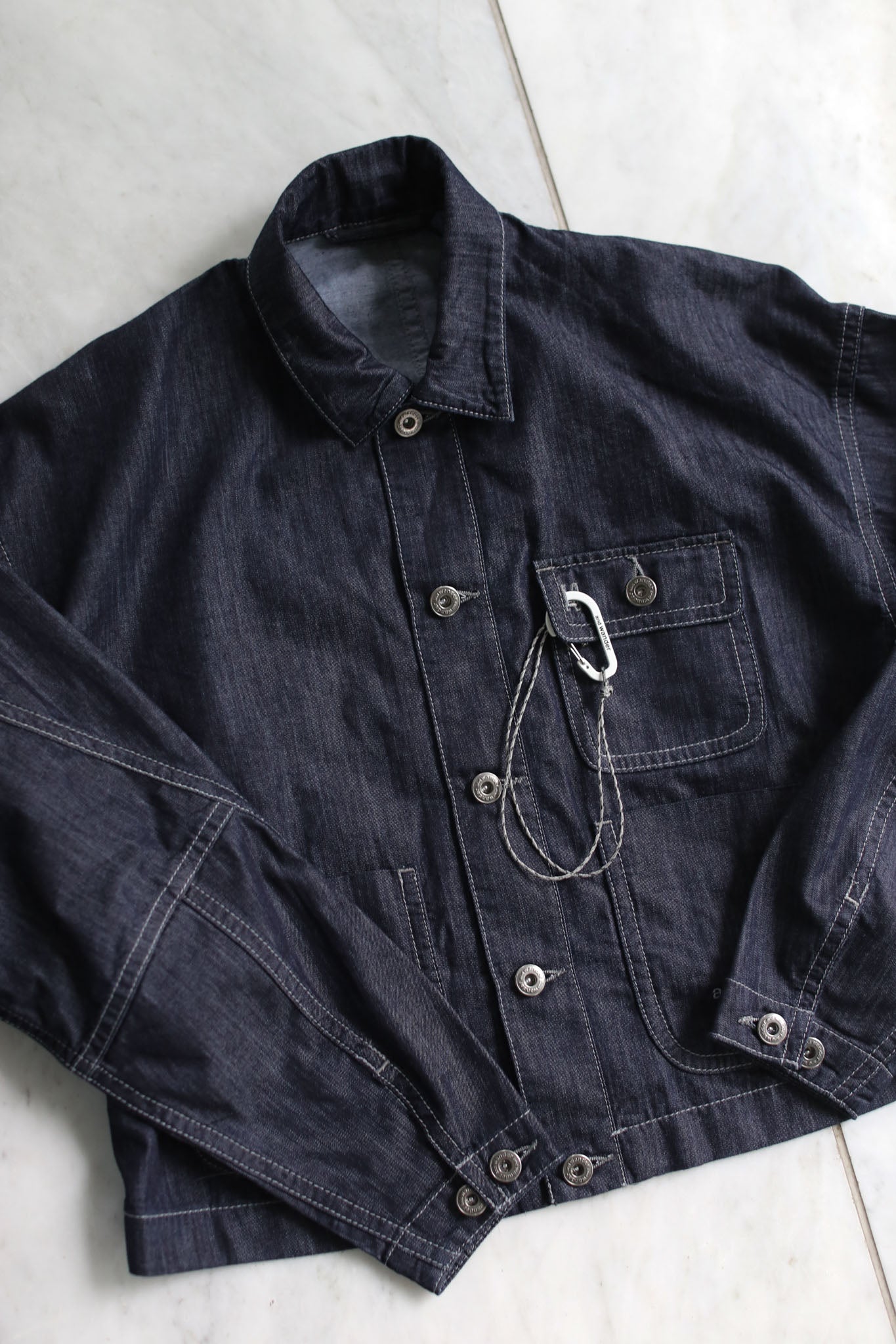 And Wander Dry Easy Denim Cropped Shirt