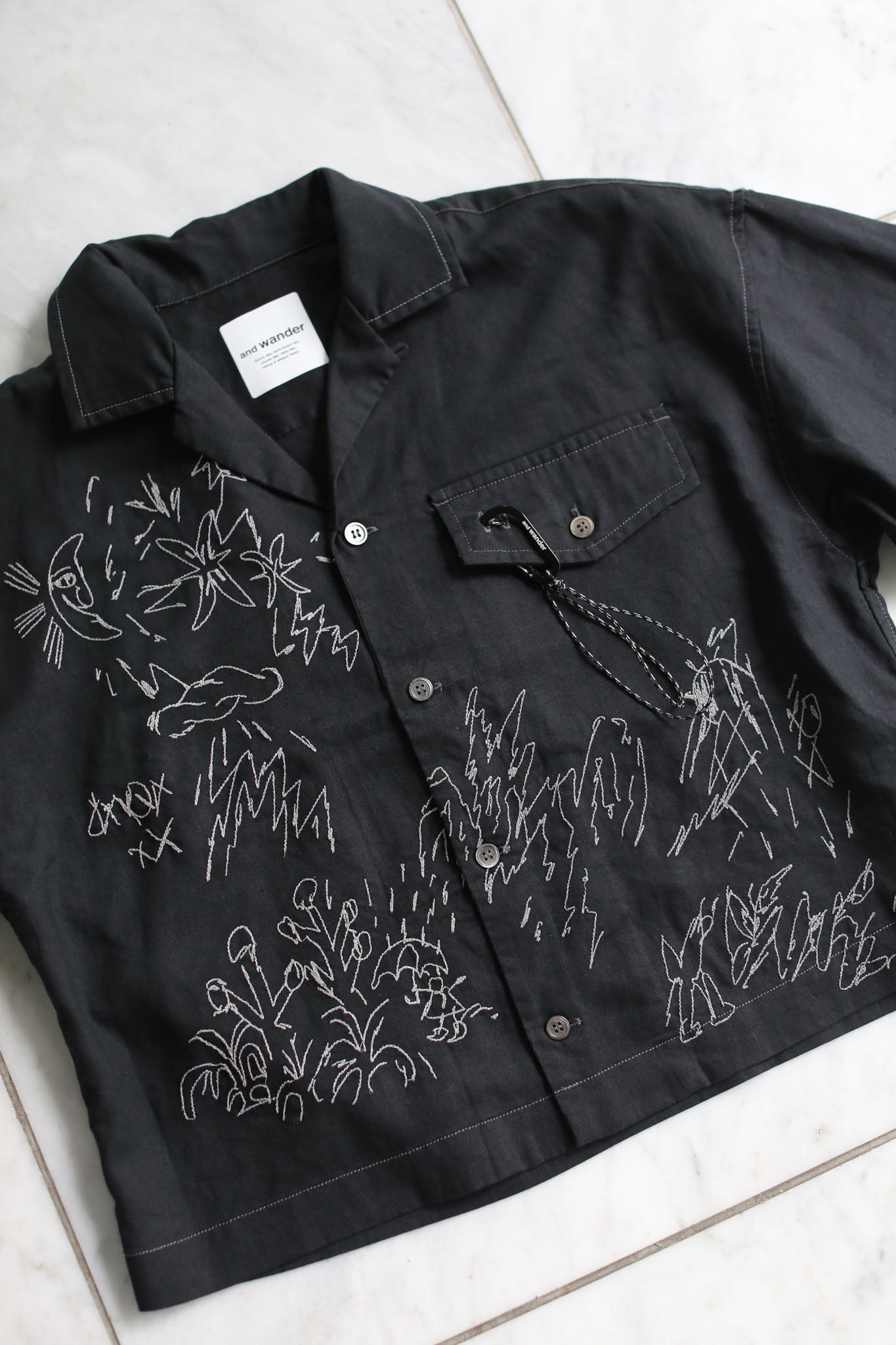 And Wander Reflective Embroidery Shirt in Collaboration with Masayoshi Suzuki