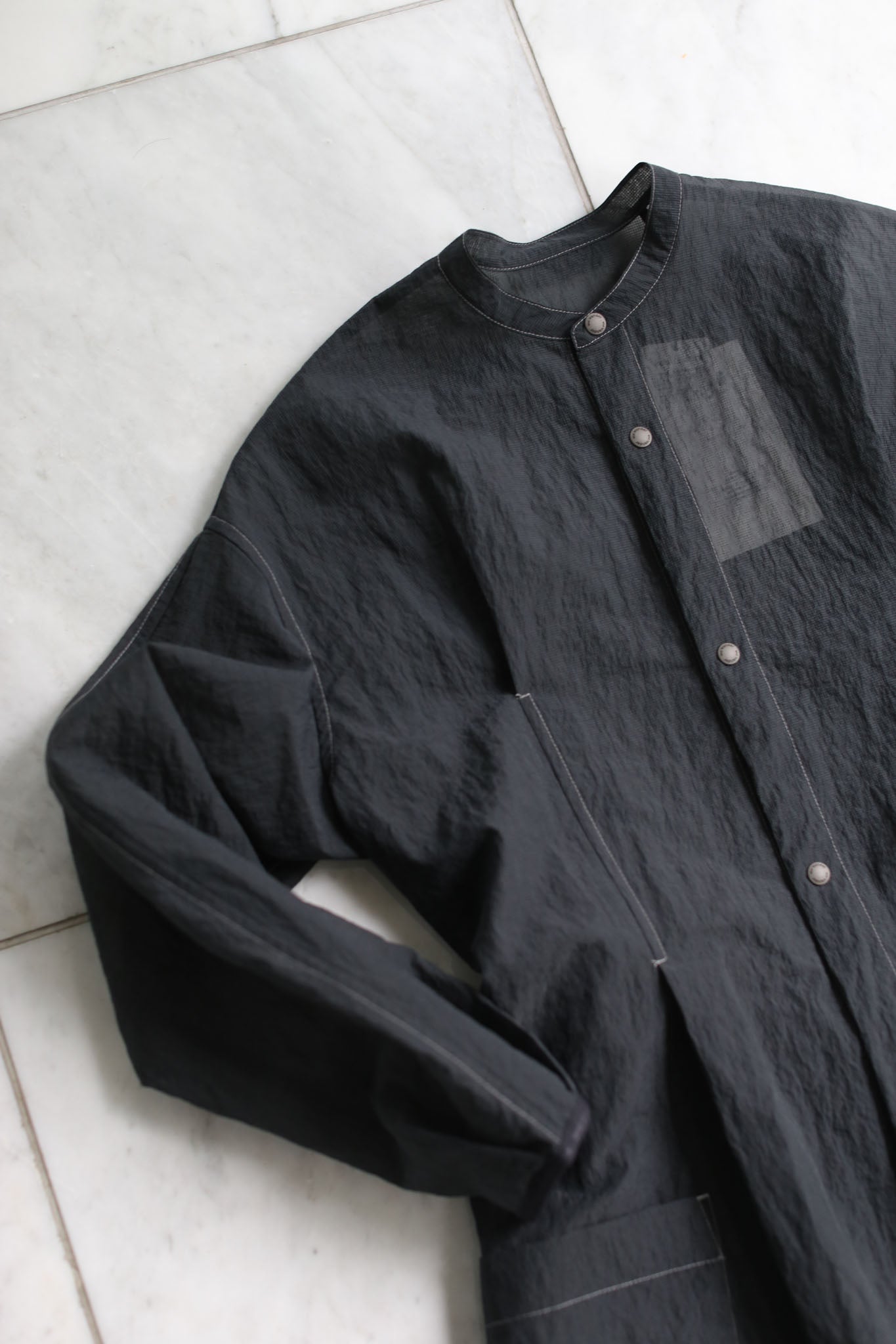 And Wander Sheer Ripstop Dress/Jacket - Charcoal
