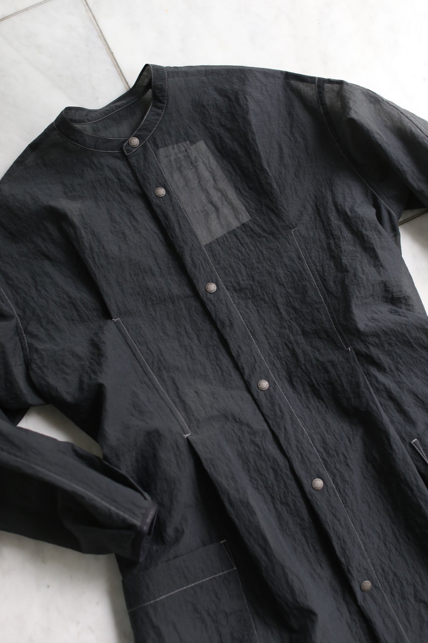 And Wander Sheer Ripstop Dress/Jacket - Charcoal