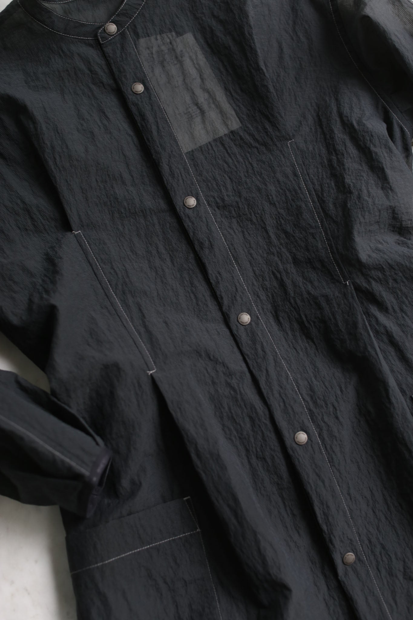And Wander Sheer Ripstop Dress/Jacket - Charcoal